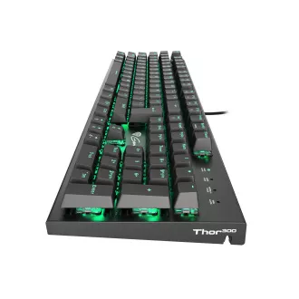 Genesis Gaming mechanikus billentyűzet THOR 300/RGB/Outemu kék/vezeték nélküli USB/US elrendezés/fekete