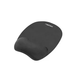 Natec CHIPMUNK ergonomikus egérpad, memóriahab, fekete, 230x200 mm, 230x200 mm