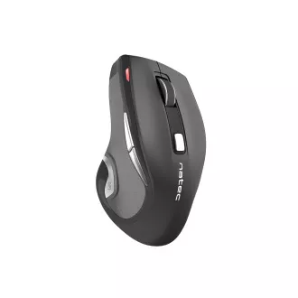 Natec optikai egér JAGUAR/2400 DPI/Ergonomikus/kék sáv/jobbkezes/vezeték nélküli USB/fekete Natec optikai egér JAGUAR/2400 DPI/Ergonomikus/kék sáv/jobbkezes/vezeték nélküli USB/fekete