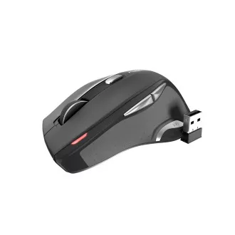 Natec optikai egér JAGUAR/2400 DPI/Ergonomikus/kék sáv/jobbkezes/vezeték nélküli USB/fekete Natec optikai egér JAGUAR/2400 DPI/Ergonomikus/kék sáv/jobbkezes/vezeték nélküli USB/fekete