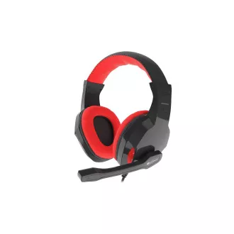 Genesis Argon 110, fekete-piros, 2x jack csatlakozóval ellátott sztereó játék headset