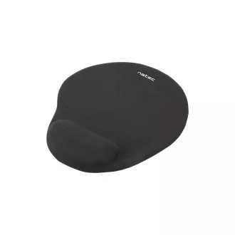 Ergonómikus gél egérpad Natec Marmot, fekete, 245x225 mm