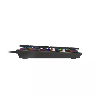 Genesis Gaming mechanikus billentyűzet THOR 420/RGB/Content Slim kék/vezeték nélküli USB/US elrendezés/szürke