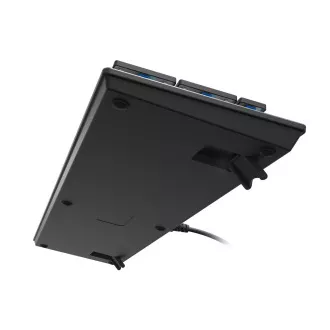 Genesis Gaming mechanikus billentyűzet THOR 420/RGB/Content Slim kék/vezeték nélküli USB/US elrendezés/szürke
