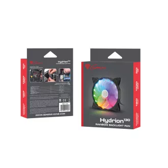Genesis Hydrion 130 ventilátor, szivárványos LED háttérvilágítás, 120mm Genesis Hydrion 130 ventilátor, szivárványos LED háttérvilágítás, 120mm