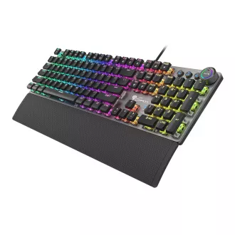 Genesis Gaming mechanikus billentyűzet THOR 380/RGB/Outemu kék/vezeték nélküli USB/US elrendezés/fekete