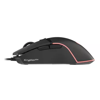 Genesis Gaming Optikai egér KRYPTON 220/RGB/6400 DPI/Hering/Optikai/6,000 DPI/Vezeték nélküli USB/Fekete