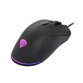 Genesis Gaming optikai egér KRYPTON 200/RGB/6400 DPI/Hering/Optikai/6,000 DPI/Vezeték nélküli USB/Fekete