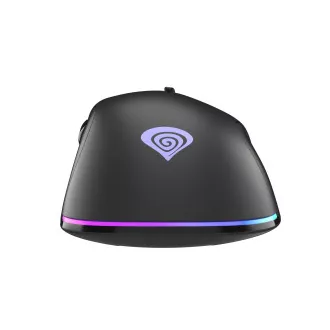 Genesis Gaming optikai egér KRYPTON 200/RGB/6400 DPI/Hering/Optikai/6,000 DPI/Vezeték nélküli USB/Fekete