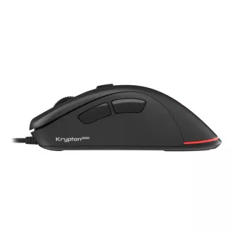 Genesis Gaming optikai egér KRYPTON 200/RGB/6400 DPI/Hering/Optikai/6,000 DPI/Vezeték nélküli USB/Fekete