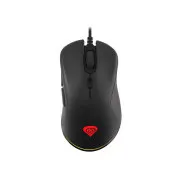 Genesis Gaming optikai egér KRYPTON 200/RGB/6400 DPI/Hering/Optikai/6,000 DPI/Vezeték nélküli USB/Fekete