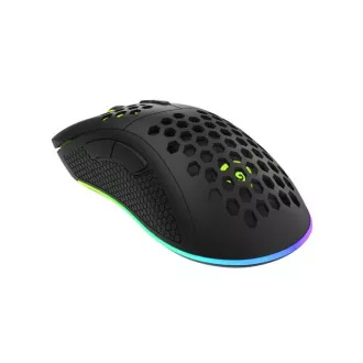 Genesis Gaming Optikai egér KRYPTON 555/RGB/8000 DPI/Német/Optikai/8000 DPI/Vezeték nélküli USB/Fekete