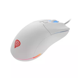 Genesis Gaming Optikai egér KRYPTON 750/RGB/8000 DPI/Hering/Optikai/8000 DPI/Vezeték nélküli USB/Fehér