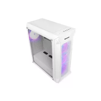 Számítógépes tok Genesis IRID 505 ARGB V2/Midi Tower/Transpar./Fehér