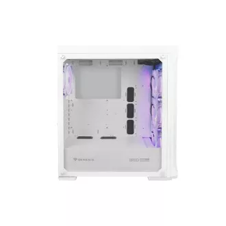 Számítógépes tok Genesis IRID 505 ARGB V2/Midi Tower/Transpar./Fehér