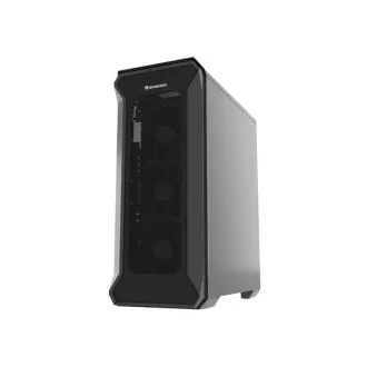 Genesis IRID 505F/Midi Tower/Transpar/Fekete számítógépház