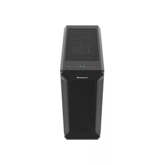 Genesis IRID 505F/Midi Tower/Transpar/Fekete számítógépház