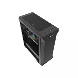 Genesis IRID 505F/Midi Tower/Transpar/Fekete számítógépház