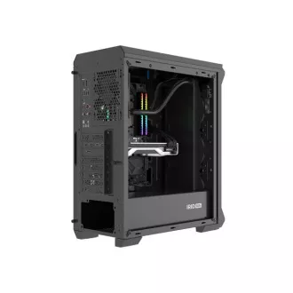 Genesis IRID 505F/Midi Tower/Transpar/Fekete számítógépház
