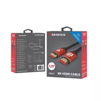 Genesis HDMI M/M V2.1 3M 8K kábel PS5/PS4 készülékhez