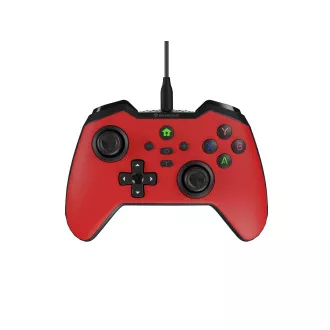 Vezetékes gamepad Genesis MANGAN 300, PC/Switch/Mobilhoz, piros