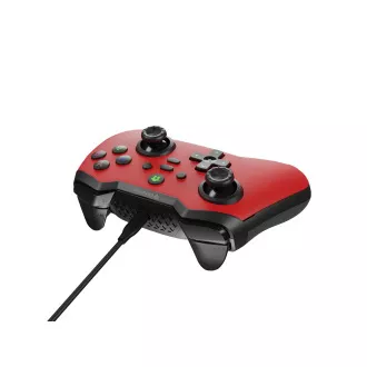 Vezetékes gamepad Genesis MANGAN 300, PC/Switch/Mobilhoz, piros