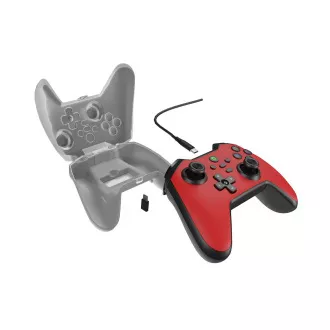 Vezetékes gamepad Genesis MANGAN 300, PC/Switch/Mobilhoz, piros