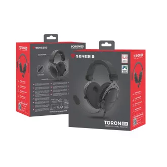 Játékos fejhallgató mikrofonnal Genesis TORON 531/Stereo/Jack/Vezeték/Vezeték/Stand/Black