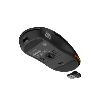 Genesis Gaming vezeték nélküli egér ZIRCON XIII/Gaming/Optikai/26,000 DPI/Vezeték nélküli USB/Fekete