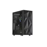 Genesis DIAXID 605F/Midi Tower/Transpar/Fekete számítógépház