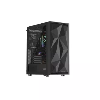 Genesis DIAXID 605F/Midi Tower/Transpar/Fekete számítógépház