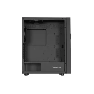 Genesis DIAXID 605F/Midi Tower/Transpar/Fekete számítógépház