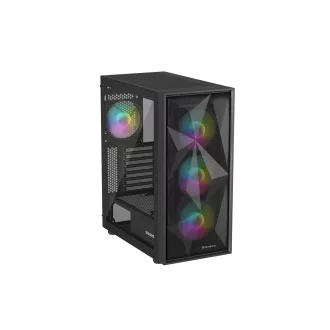Genesis DIAXID 605 ARGB/Midi Tower/Transpar/Fekete számítógépház