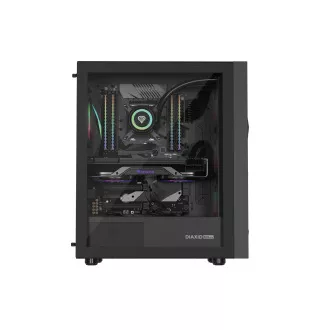 Genesis DIAXID 605 ARGB/Midi Tower/Transpar/Fekete számítógépház