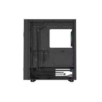 Genesis DIAXID 605 ARGB/Midi Tower/Transpar/Fekete számítógépház