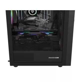 Genesis DIAXID 605 ARGB/Midi Tower/Transpar/Fekete számítógépház