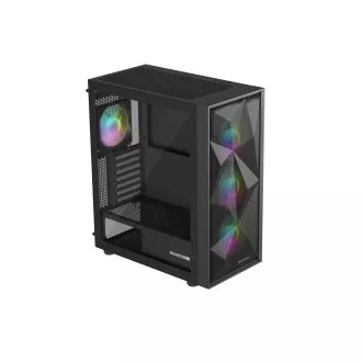 Genesis DIAXID 605 ARGB/Midi Tower/Transpar/Fekete számítógépház