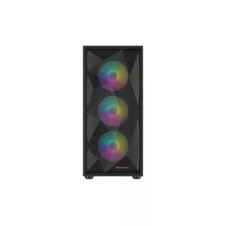 Genesis DIAXID 605 ARGB/Midi Tower/Transpar/Fekete számítógépház