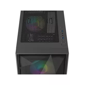 Genesis DIAXID 605 ARGB/Midi Tower/Transpar/Fekete számítógépház