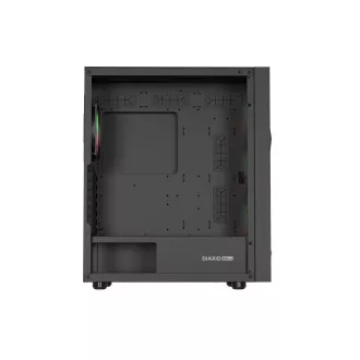 Genesis DIAXID 605 ARGB/Midi Tower/Transpar/Fekete számítógépház