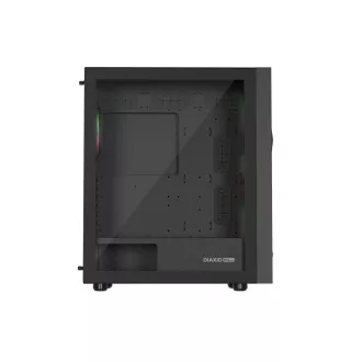 Genesis DIAXID 605 ARGB/Midi Tower/Transpar/Fekete számítógépház