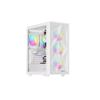 Számítógépes tok Genesis DIAXID 605 ARGB/Midi Tower/Transpar./Fehér