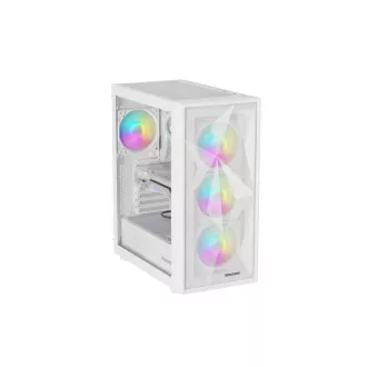 Számítógépes tok Genesis DIAXID 605 ARGB/Midi Tower/Transpar./Fehér