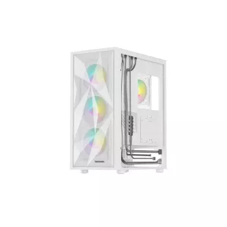 Számítógépes tok Genesis DIAXID 605 ARGB/Midi Tower/Transpar./Fehér