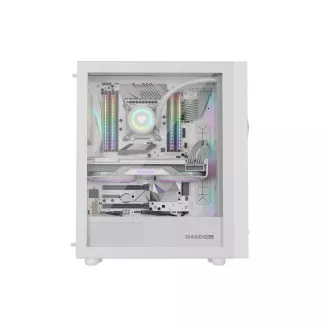 Számítógépes tok Genesis DIAXID 605 ARGB/Midi Tower/Transpar./Fehér