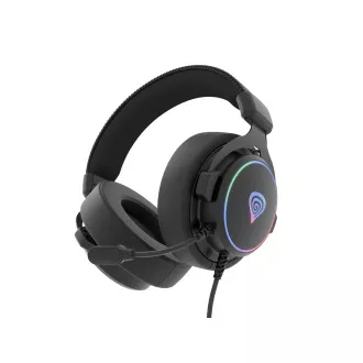 Játékos fejhallgató mikrofonnal Genesis NEON 764/7.1/USB/Wire/Stand/Black
