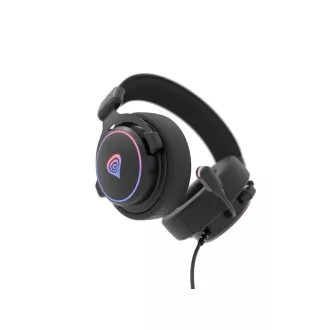 Játékos fejhallgató mikrofonnal Genesis NEON 764/7.1/USB/Wire/Stand/Black