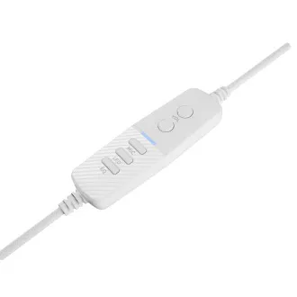 Játékos fejhallgató mikrofonnal Genesis NEON 764/7.1/USB/Wire/Stand/White