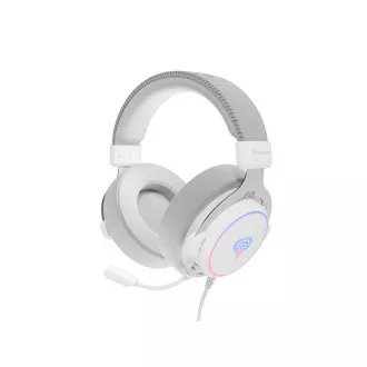 Játékos fejhallgató mikrofonnal Genesis NEON 764/7.1/USB/Wire/Stand/White