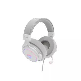 Játékos fejhallgató mikrofonnal Genesis NEON 764/7.1/USB/Wire/Stand/White